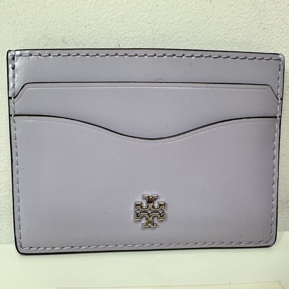 New Tory Burch Lilac Purple Patent Leather Card Case - Picture 2 of 6